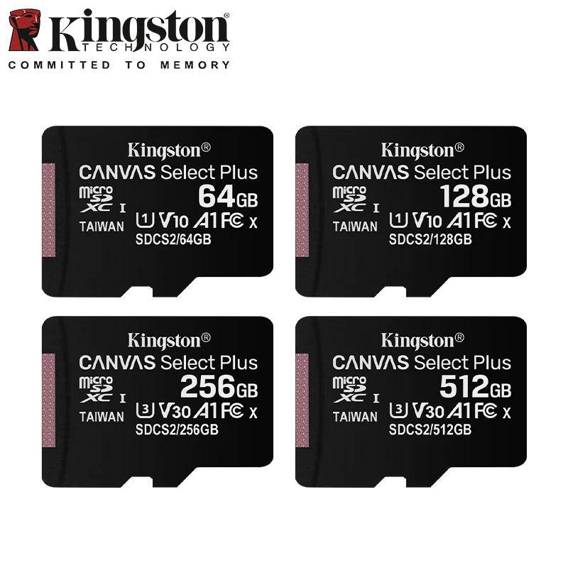 Kingston  ũ SD ī, 128GB, 256GB, 512GB, ũ SD ÷ ޸ ī, SD ޸ C10 U1 V10, ִ 100 MB/s, ũ SD TF ī